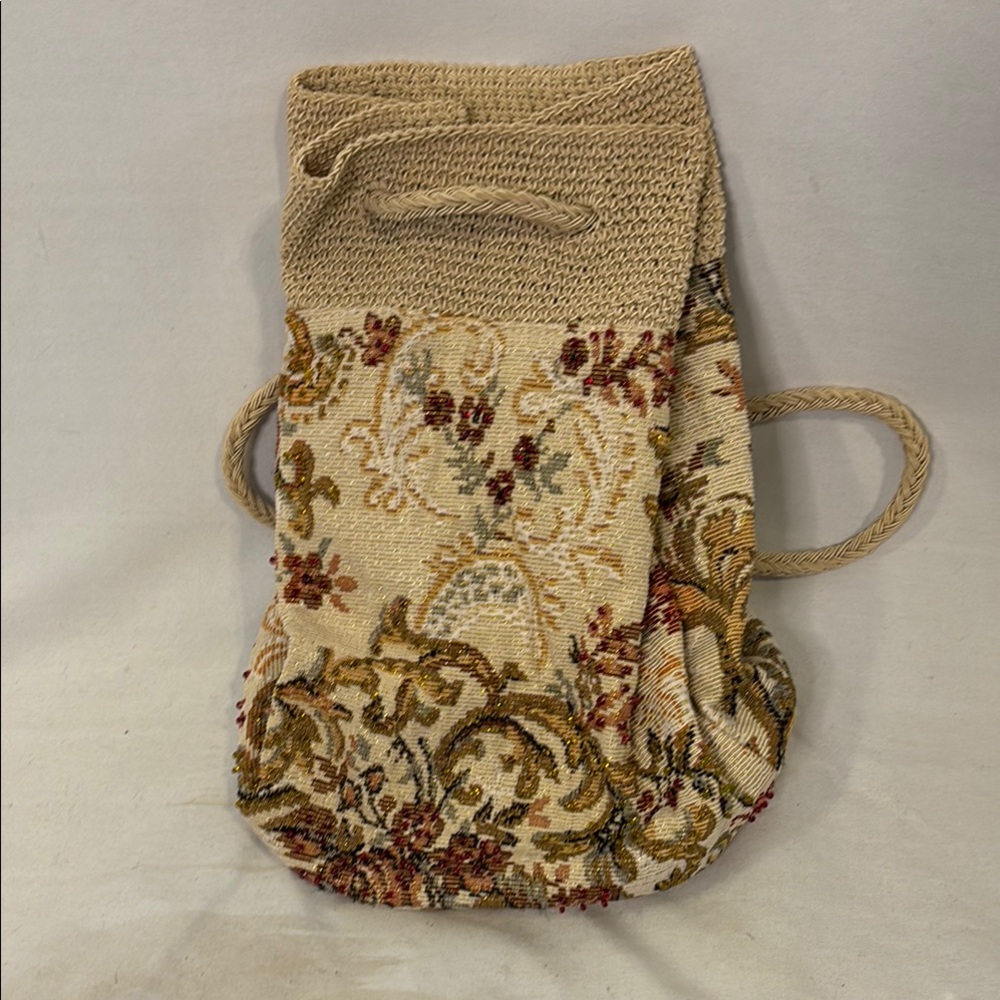 Women's Carlo D'Santi Tapestry Crochet Backpack Purse Bag Boho Retro Style
